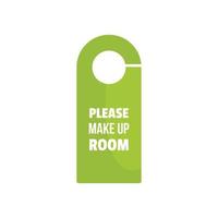 Please make up room tag icon, flat style vector