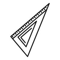 Angle ruler icon, outline style vector