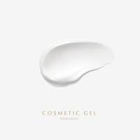 cosmetic cream smear,touch isolated on white background. vector