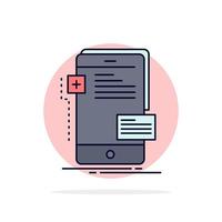 frontend interface mobile phone developer Flat Color Icon Vector