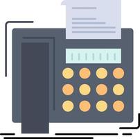fax message telephone telefax communication Flat Color Icon Vector