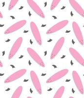 Vector seamless pattern of surf board