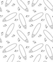 Vector seamless pattern of surf board