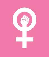 Vector flat woman power symbol