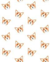 Seamless pattern of corgi vector