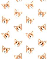 Seamless pattern of corgi vector