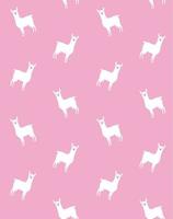 Vector seamless pattern of white hand drawn llama