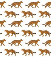 Vector seamless pattern of flat leopard