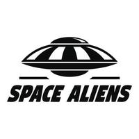 Space aliens logo, simple style vector