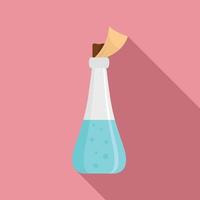 Chemistry potion icon, flat style vector