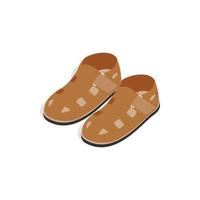 Mens sandals icon, isometric 3d style vector