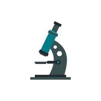 Microscope icon, flat style vector