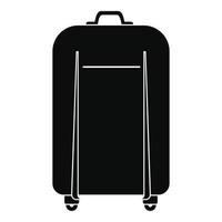 icono de bolsa de viaje, estilo simple vector