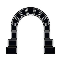 Entrance to railway tunnel icon, simple style vector