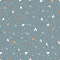 Winter seamless pattern with on gray background. Kids design. Boho muted colors. Great for fabrics, wrapping paper. vector