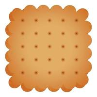 Cracker cookie icon, cartoon style vector