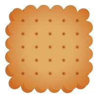 Cracker cookie icon, cartoon style vector