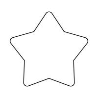 Star icon, outline style vector
