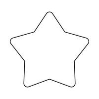 Star icon, outline style vector