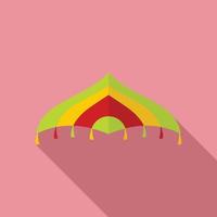 Flying kite icon, flat style vector