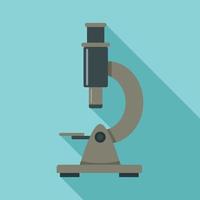 Modern microscope icon, flat style vector