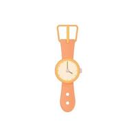 Round wrist watch icon, cartoon style vector