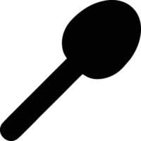 spoon icon symbol in white background, illustration of purchase icon symbol in black on white background, a spoon design on a white background vector