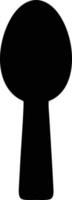 spoon icon symbol in white background, illustration of purchase icon symbol in black on white background, a spoon design on a white background vector
