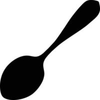 spoon icon symbol in white background, illustration of purchase icon symbol in black on white background, a spoon design on a white background vector