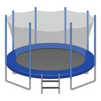 Home trampoline icon, realistic style vector