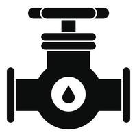 Petrol tap pipe icon, simple style vector