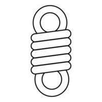 Double spring coil icon, outline style vector