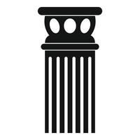 Ancient column icon, simple style. vector