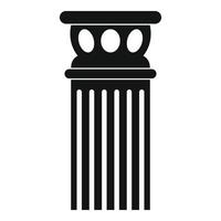 Ancient column icon, simple style. vector