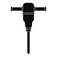 Hand drill machine icon, simple style vector
