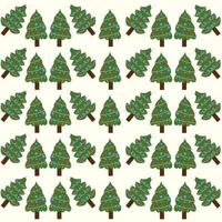 Christmas tree seamless pattern vector