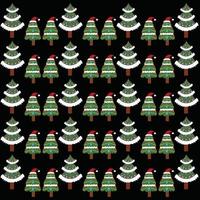 Christmas tree seamless pattern vector