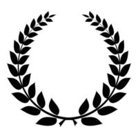 Champion wreath icon, simple style vector