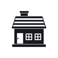 One-storey house icon, simple style vector