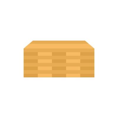 Wooden boards icon, flat style