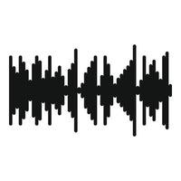 Equalizer vibration icon, simple black style vector