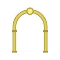 Semicircular arch icon, flat style vector