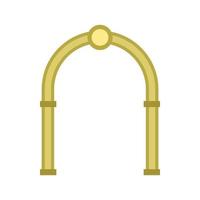 icono de arco semicircular, estilo plano vector