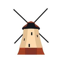 Windmill icon in flat style vector