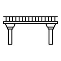 icono de puente alto, estilo de esquema vector