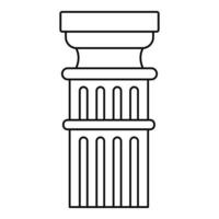 Greek column icon, outline style vector