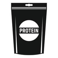icono de paquete de proteínas, estilo simple vector