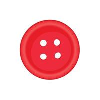 Button for clothing icon, cartoon style vector