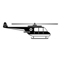 icono de helicóptero, estilo simple vector