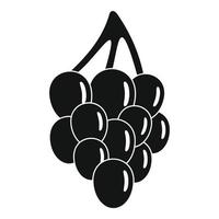 Bunch grape icon, simple style vector